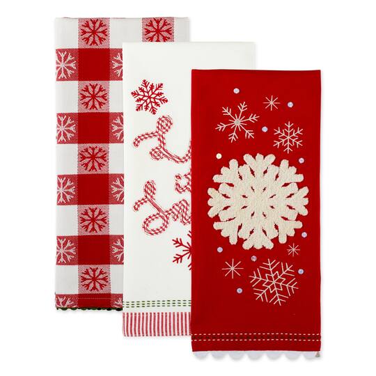 DII® Santa Chef Clause Kitchen, Let It Snow Dishtowel Set